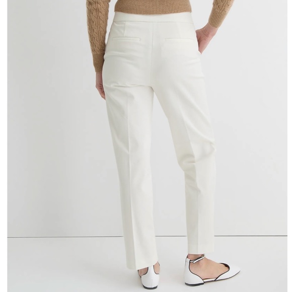 New JCREW Size 8 Kate straight-leg pant in bi-stretch cotton blend in Ivory - Picture 3 of 4
